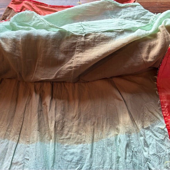 Candie’s Y2K Boho Hippie Peasant Skirt Raw Hem Multicolor Bohemian Sz L - Picture 8 of 13